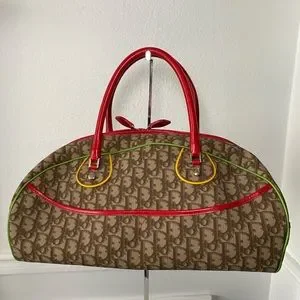 Dior★ Dior Diorissimo Rasta Crossbody Bag Brown Christian Dior Diorissimo Rasta Crossbody Bag Vintage